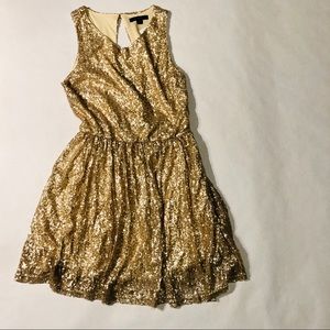 NWT Better Be Gold Sequined Party Dress
